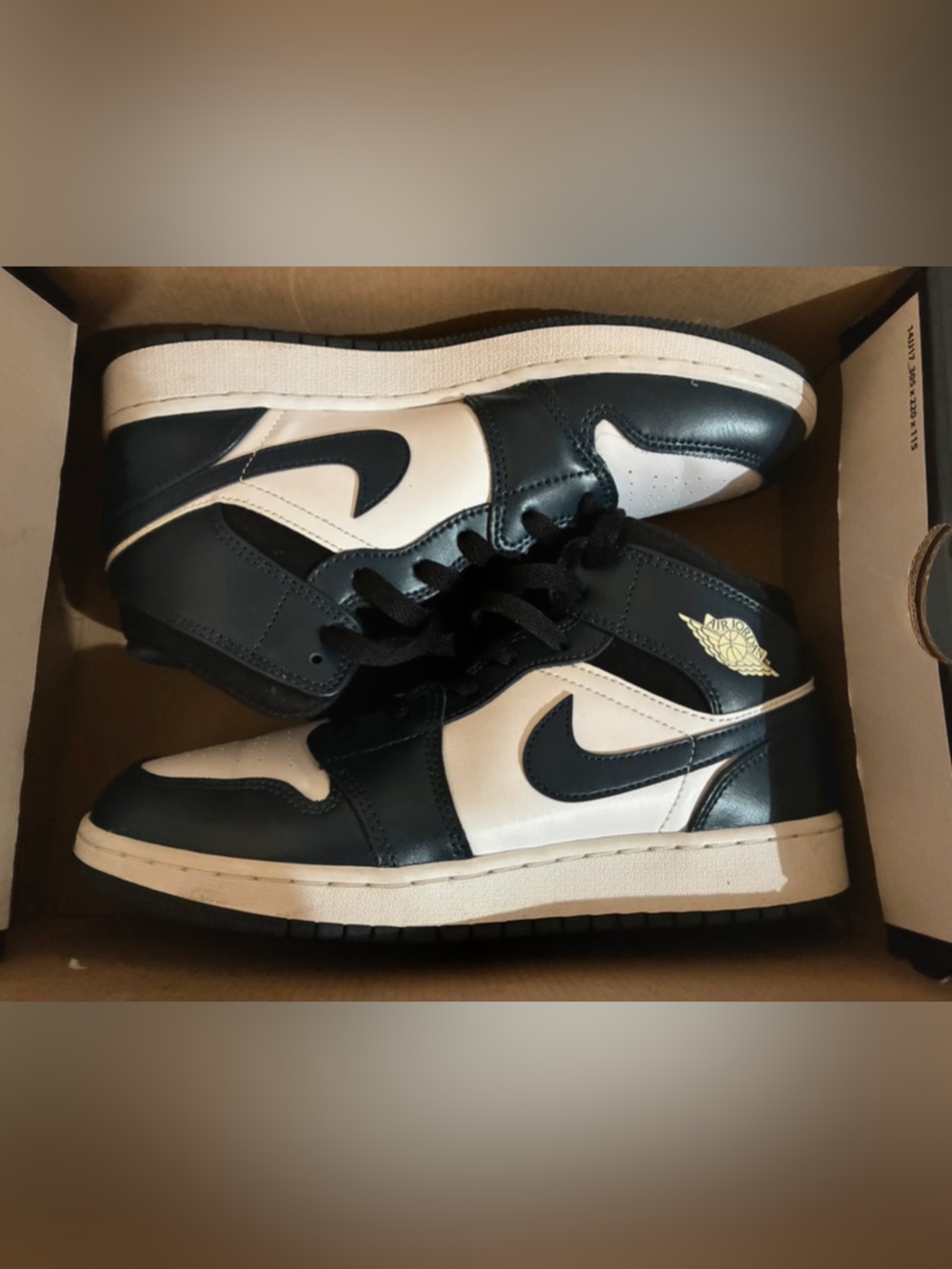 Jordan Black and White High-Top Sneakers